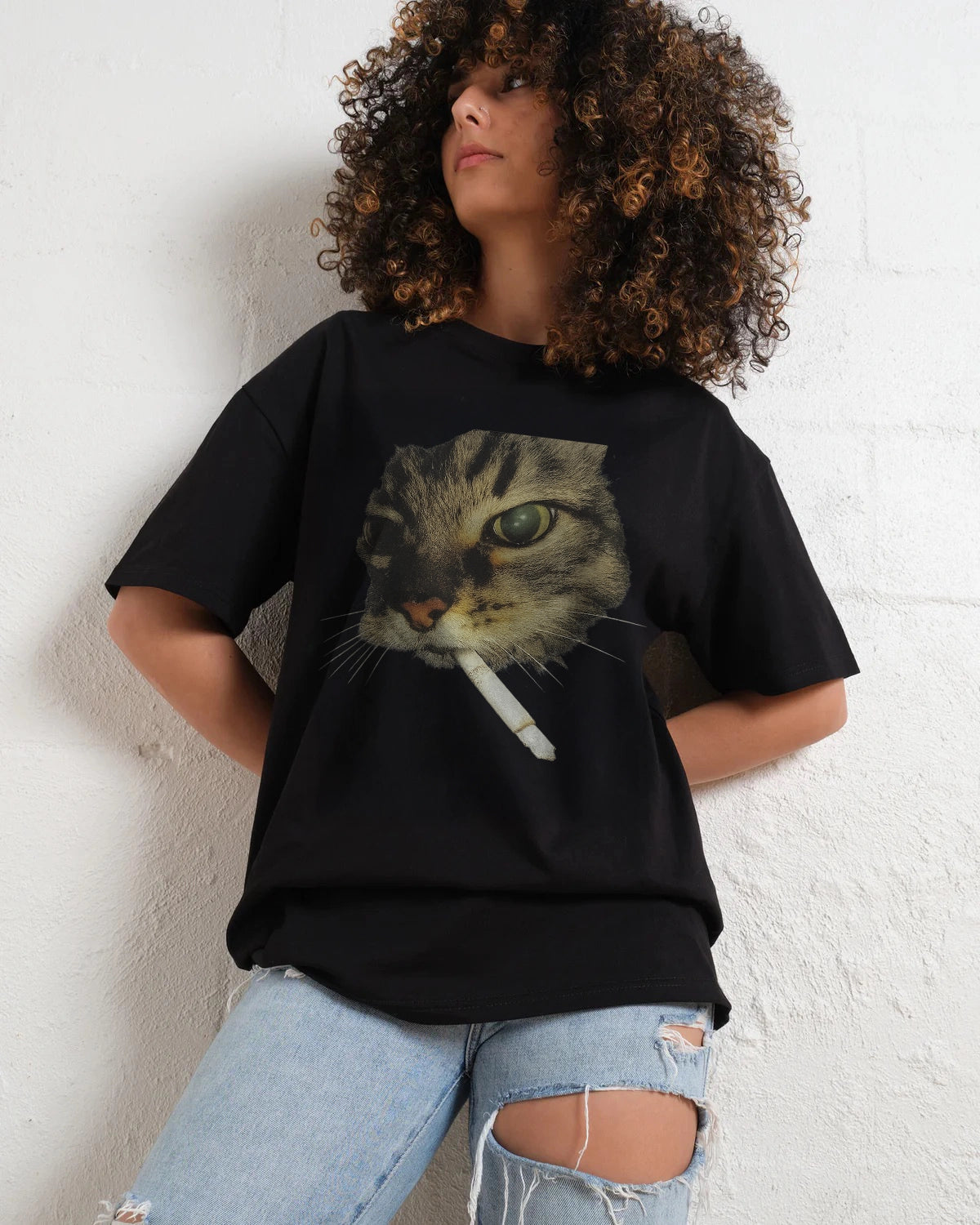 Cat Smoking T-shirt