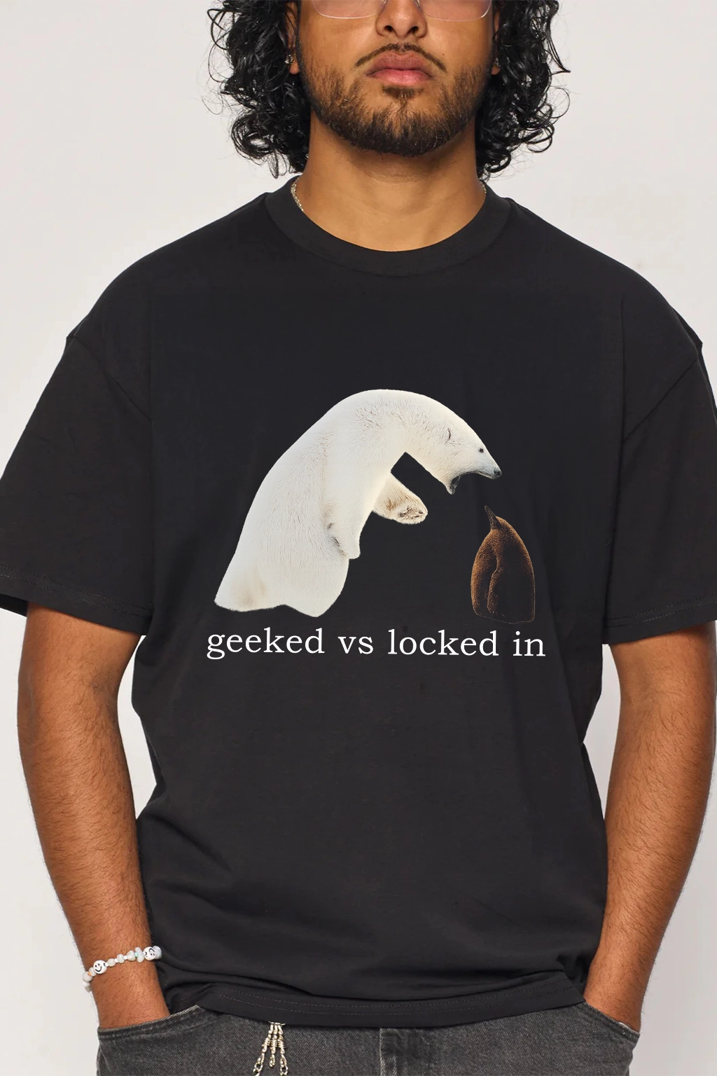 Geeked vs locked in T-shirt