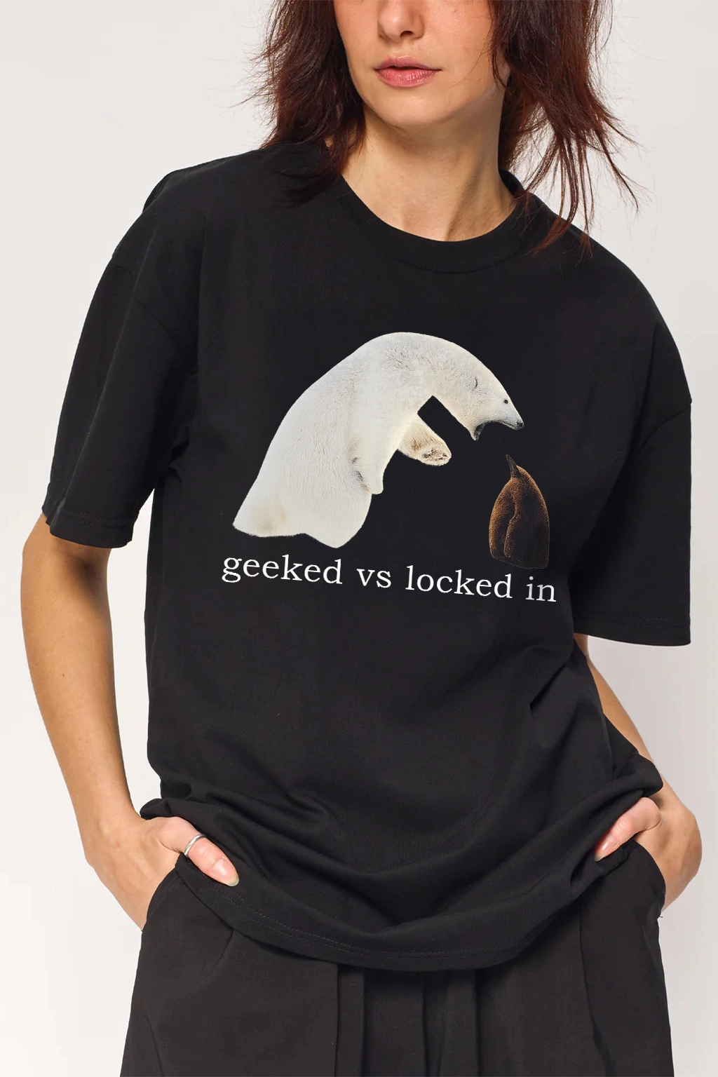 Geeked vs locked in T-shirt